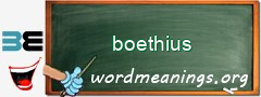 WordMeaning blackboard for boethius